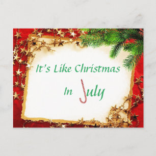 Im Juli ist Weihnachten Postkarte