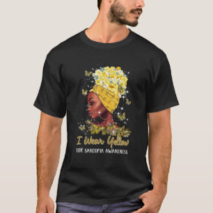 Im Juli tragen Gelbe Sarcoma Bewusstsein schwarze T-Shirt