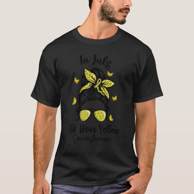 Im Juli tragen wir Gelbe Sarkoma-Bewusstsein Leopa T-Shirt (Vorderseite)