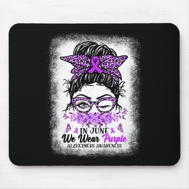 Im Juni tragen wir eine Lila Alzheimer-Sensibilisi Mousepad (Vorne)