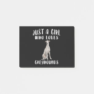 Im Just a Girl, die Greyhounds Liebe Hund Lover Ge Post-it Klebezettel