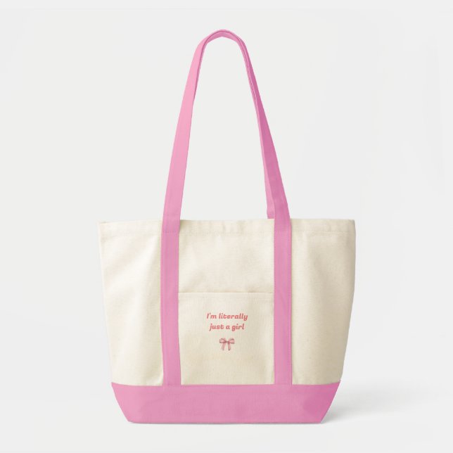 I'm just a girl - Sack Girly für Frau Tragetasche (Vorne)