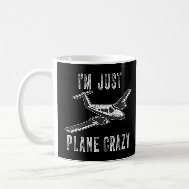 Im Just Flugzeug Crazy - Flugzeuge Flugzeuge Pilot Kaffeetasse (Links)