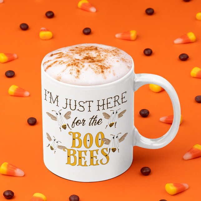 I'm Just Here for the Boo Bees Funny Halloween Kaffeetasse (Von Creator hochgeladen)