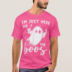 I'm Just Here For The Boos Funny Wine Halloween  T-Shirt