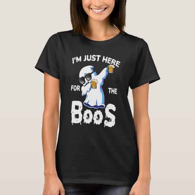 I'm Just Here For The Boos Halloween Ghost Cute Co T-Shirt (Vorderseite)