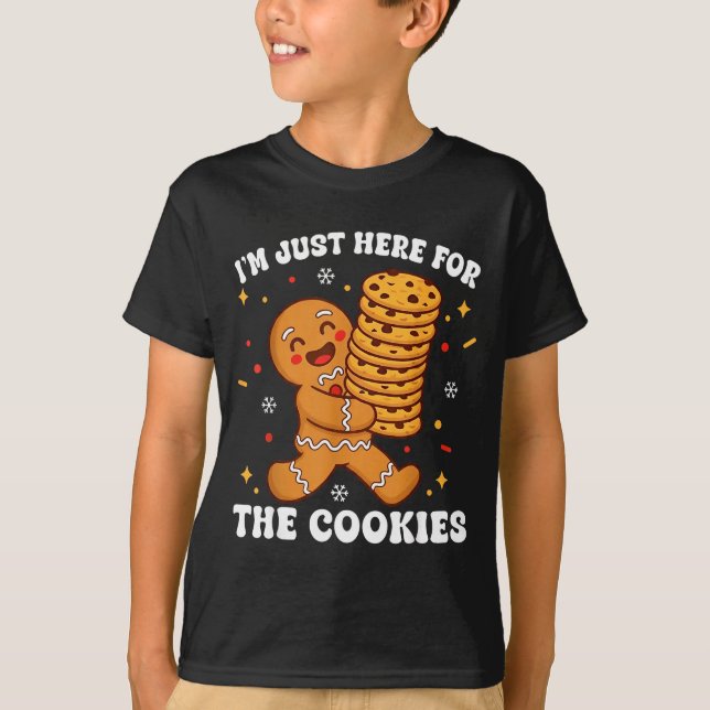 I'm Just Here For The Cookies Gingerbear  T-Shirt (Vorderseite)