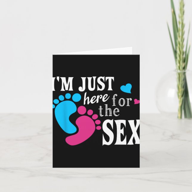 Im Just Here For The Funny Gender Reveal Party  Karte (Vorderseite)