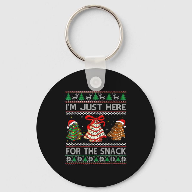 I'm Just Here For The Snack Christmas Cakes Debbie Schlüsselanhänger (Vorderseite)