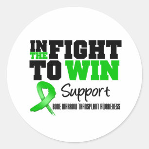 Im Kampf um den Sieg - Knochenmarktransplantation Runder Aufkleber