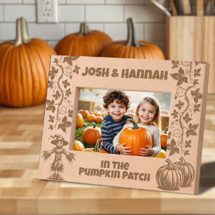 Im Kürbisgefecht Herbst Individuelle Name Geätzte Rahmen