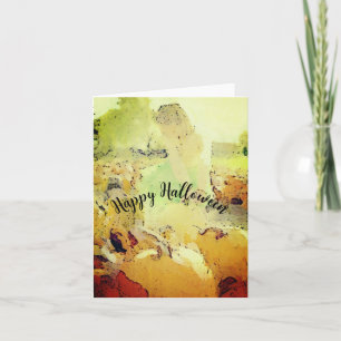Im Kürbispflaster glückliche Halloween-Grußkarte Karte