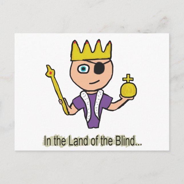 Im Land der Blinden Postkarte (Vorderseite)