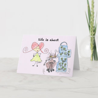 Im Leben geht es darum, das Gepäck Ihres Freundes Karte