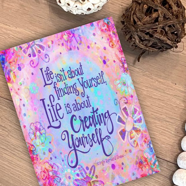 Im Leben geht es darum, sich selbst zu schaffen Karte (Von Creator hochgeladen)