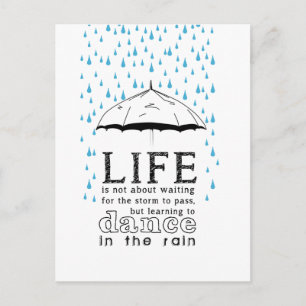 Im Leben geht es nicht darum, für den Sturm warten Postkarte