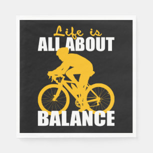 Im Leben geht es um das Motivierend Balancefahren Serviette