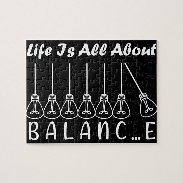 Im Leben geht es um die Balance motivierend Inspir (Horizontal)