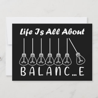 Im Leben geht es um die Balance motivierend Inspir Einladung