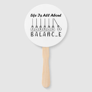 Im Leben geht es um die Balance motivierend Inspir Fächer