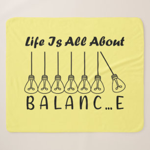 Im Leben geht es um die Balance motivierend Inspir Sherpadecke