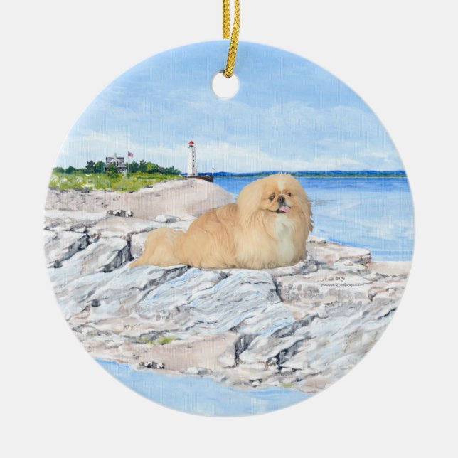 Im Leuchtturm Keramik Ornament (Vorne)