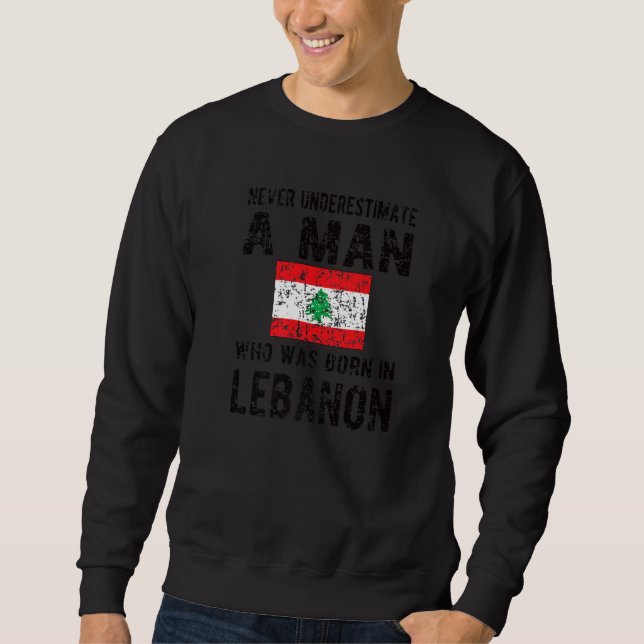 Im Libanon Geborene Männer unter libanesischer Fla Sweatshirt (Vorderseite)