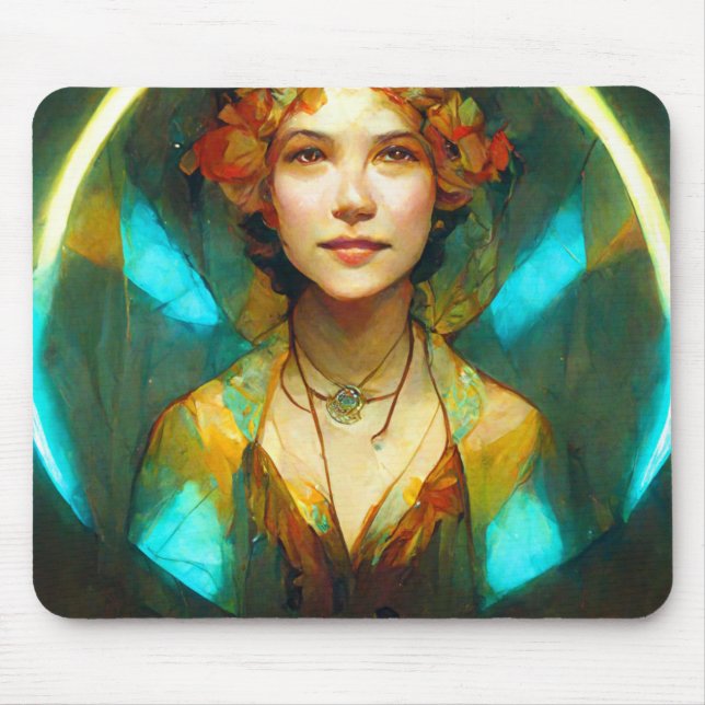 Im Licht der Jugendstil-Fantasie Mousepad (Vorne)