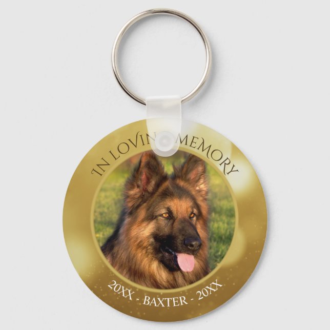 IM LIEBENDEN MEMORY Pet Foto Personalisiert Memori Schlüsselanhänger (Vorderseite)