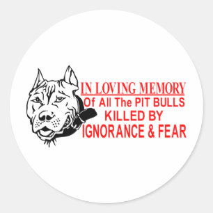 IM LIEBENEN SPEICHER DER PIT-BULLS RUNDER AUFKLEBER