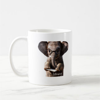 I'm listening elephant mug kaffeetasse