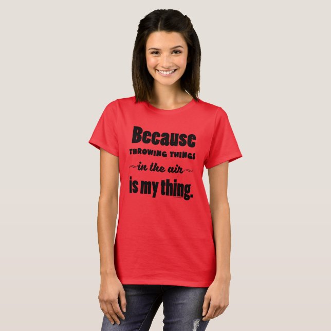Im Luft Schuss gesetzt Discus-Speer-Hammer-Shirt T-Shirt (Vorne ganz)