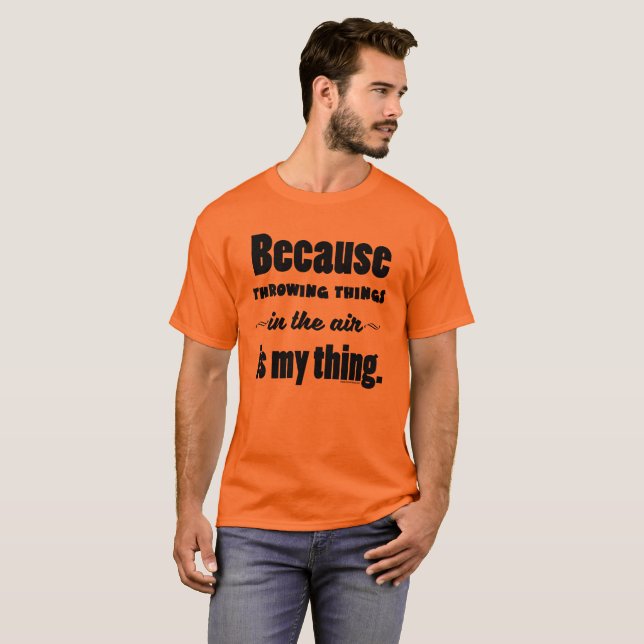 Im Luft Schuss gesetzt Discus-Speer-Hammer-Shirt T-Shirt (Vorne ganz)