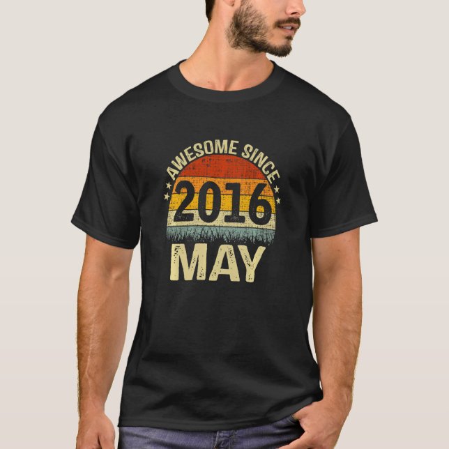 Im Mai 2016 Geborene Kinder Phantastisch seit 6 Ja T-Shirt (Vorderseite)