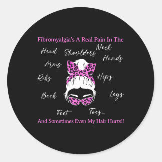 Im Mai schmerzt sogar meine Haare Fibromyalgie Bew Runder Aufkleber