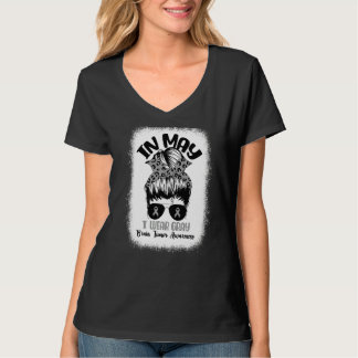 Im Mai trage ich graues Gehirn Tumor Awareness Mes T-Shirt