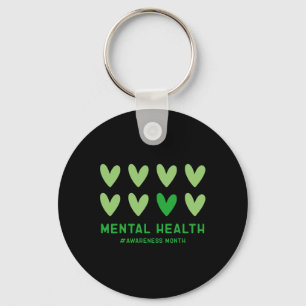 Im Mai tragen wir ein grünes Mental Health Awarene Schlüsselanhänger