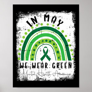 Im Mai tragen wir einen grünen Mental Health Aware Poster