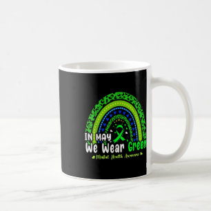 Im Mai tragen wir grüne Leoparden-Regenbogen-Psych Kaffeetasse