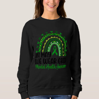 Im Mai tragen wir grüne Leoparden-Regenbogen-Psych Sweatshirt
