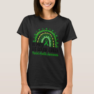 Im Mai tragen wir grüne Leoparden-Regenbogen-Psych T-Shirt