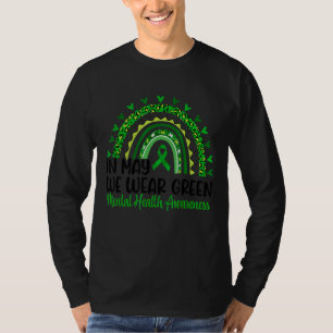 Im Mai tragen wir grüne Leoparden-Regenbogen-Psych T-Shirt