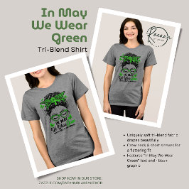 Im Mai tragen wir grünes Tri-Blend-Shirt Tri-Blend Shirt