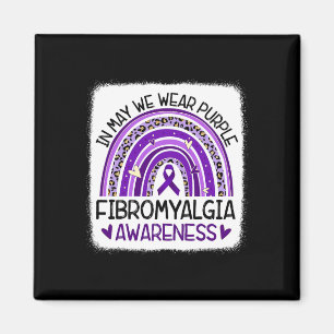 Im Mai tragen wir Lila Fibromyalgie Bewusstsein 2 Magnet