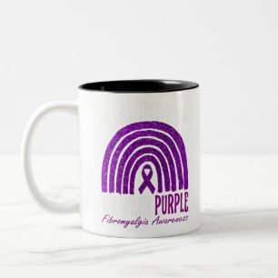 Im Mai tragen wir Lila für Fibromyalgie Bewusstsei Zweifarbige Tasse