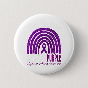 Im Mai tragen wir Lila für Lupus Awareness Rainbow Button