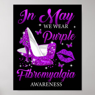 Im Mai tragen wir Lila High Heels Fibromyalgie Awa Poster