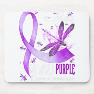 Im Mai tragen wir Lila Lupus Bewusstsein Dragonfly Mousepad