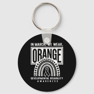 Im März tragen wir Orange Entwicklungsbedingte Beh Schlüsselanhänger
