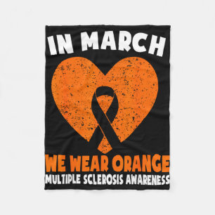 Im März tragen wir Orange MS Multiple Sklerose Fleecedecke